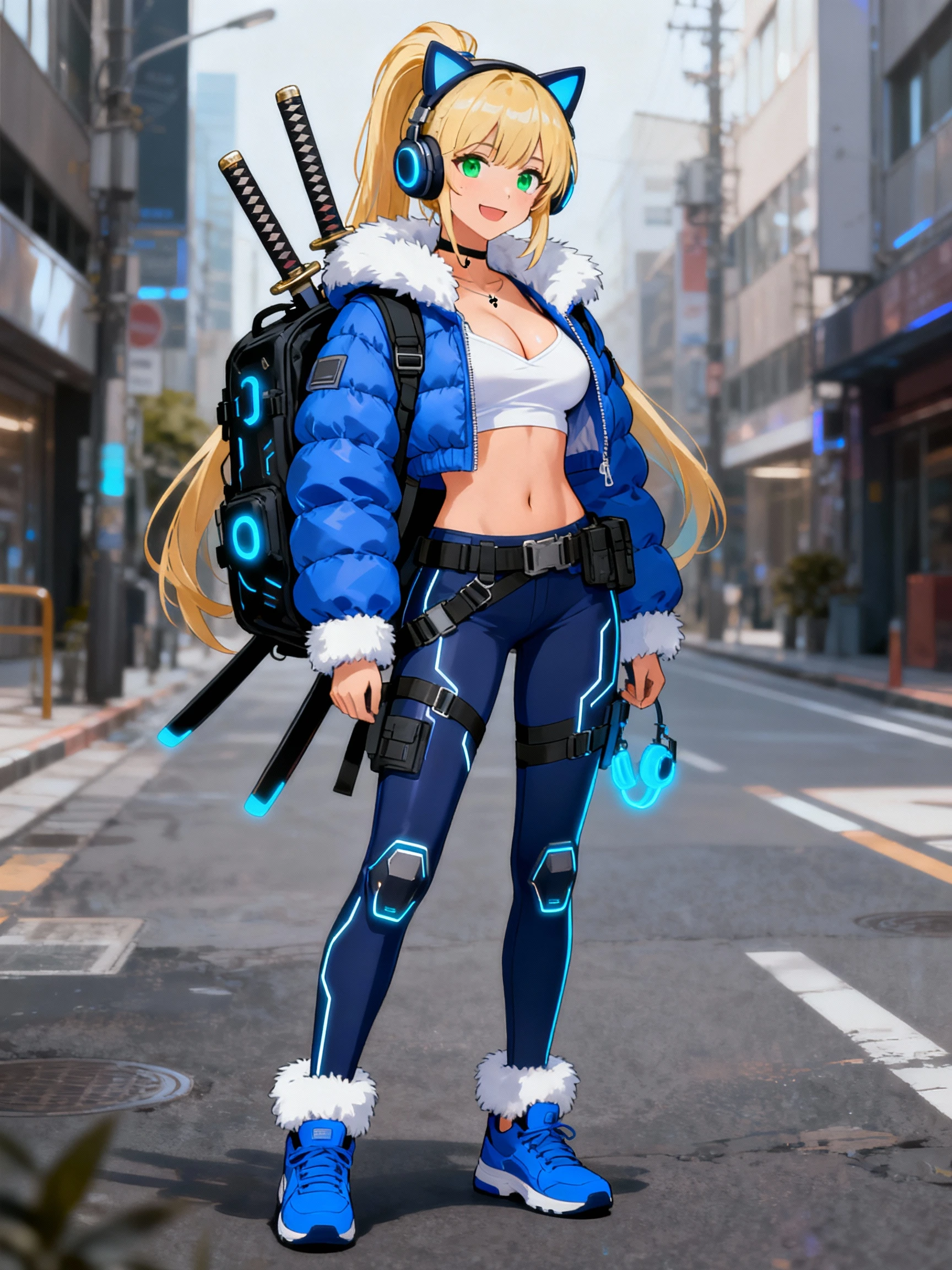 Anime waifu with weapon