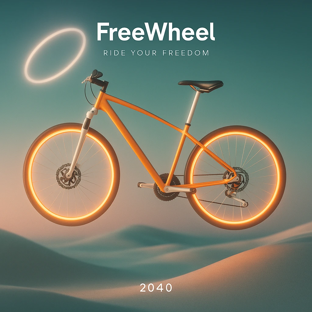 3D futurist ads for bicycle