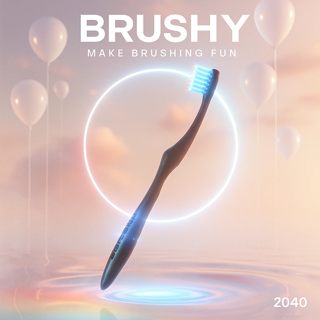 3D futurist advertisement for toothbrush