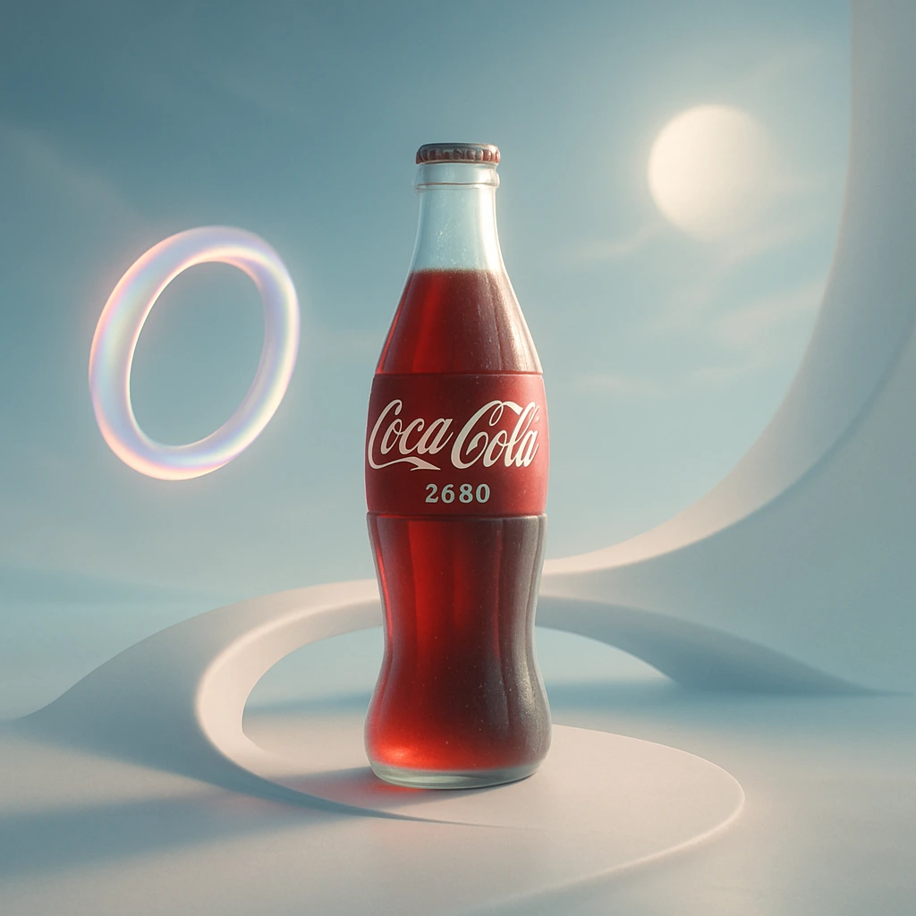 3D Futuristic advertisement for coca cola