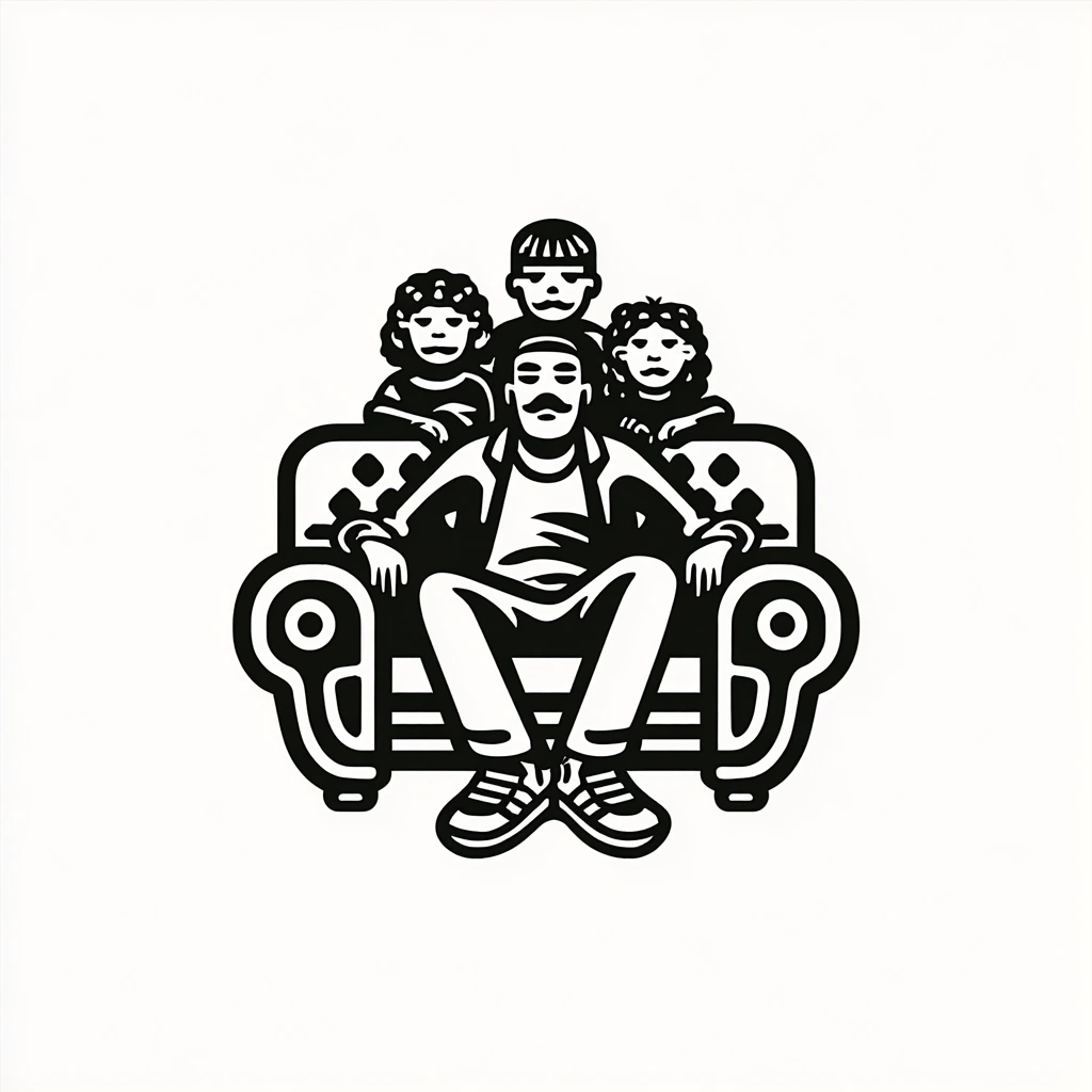 Black & white minimal icon