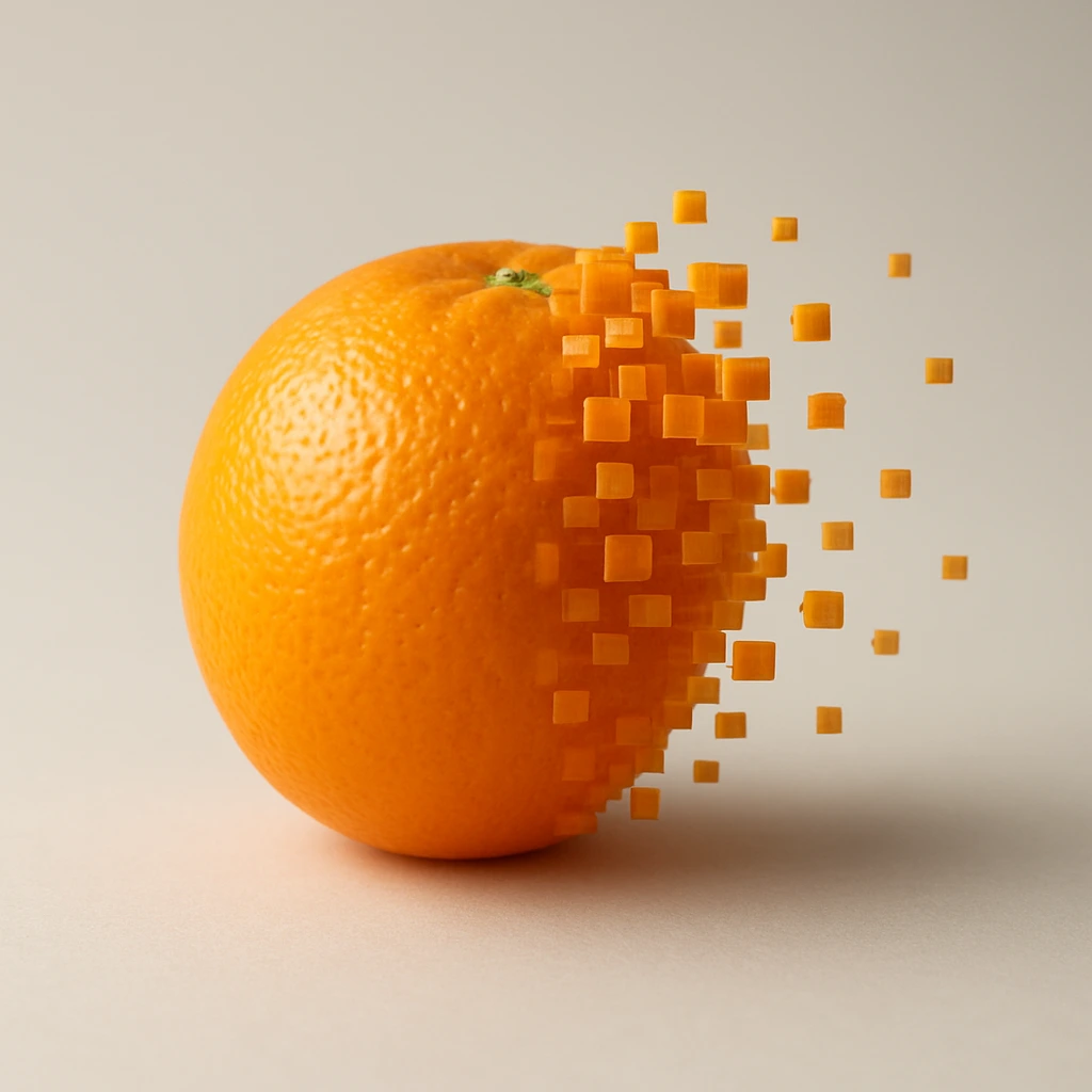Food pixel of orange