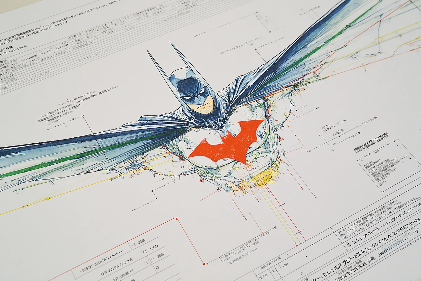 Blueprint of batman