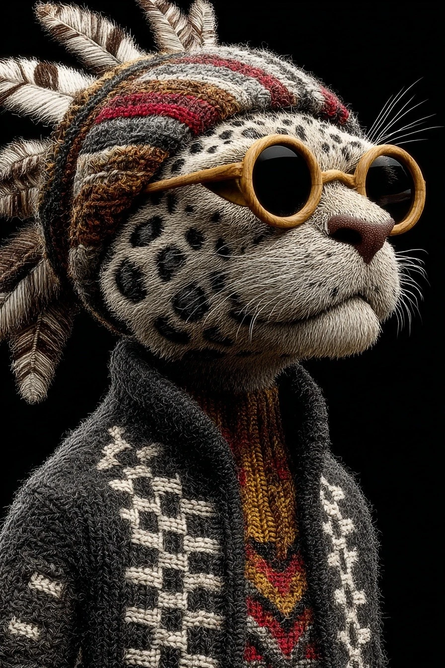 Wool textures leopard cat