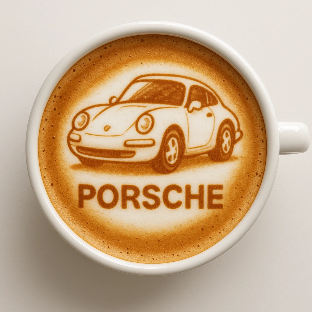 Foam art of porsche 911