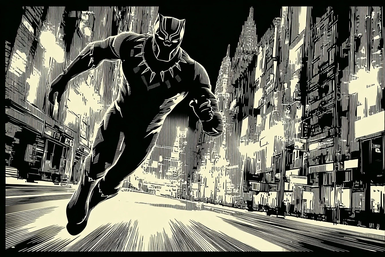 Comic book style super hero