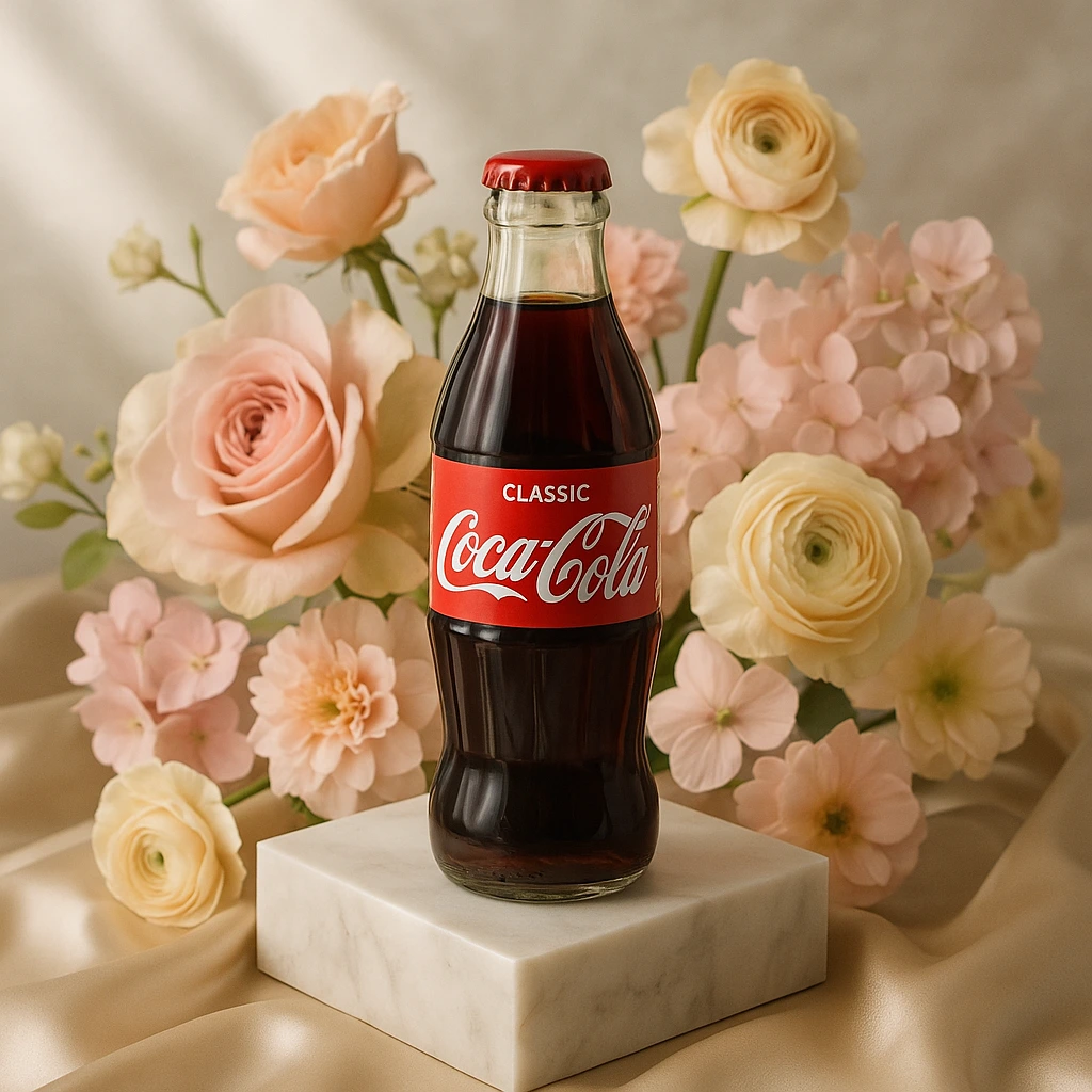 Luxury product photo of cocacola