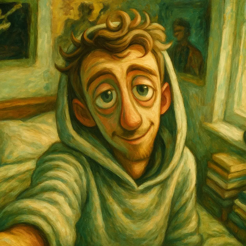 Surreal illustration of man portrait