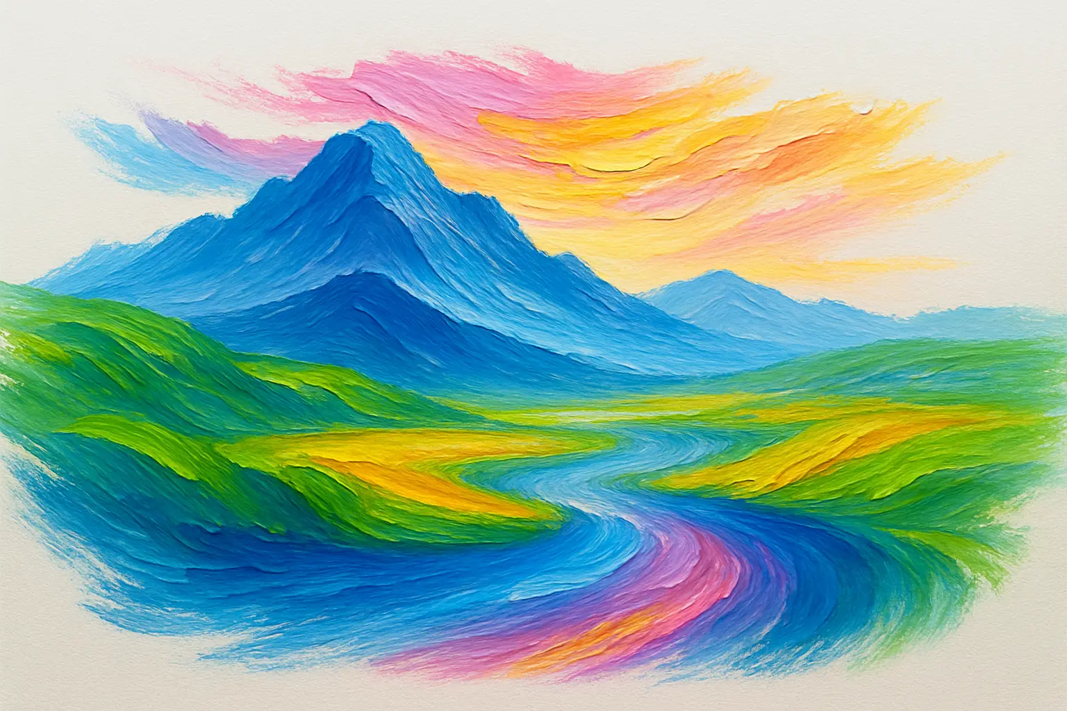Oil paint of landscape