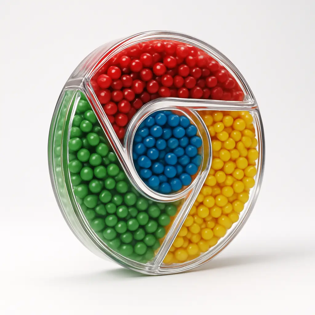 Acrylic style logo of chrome