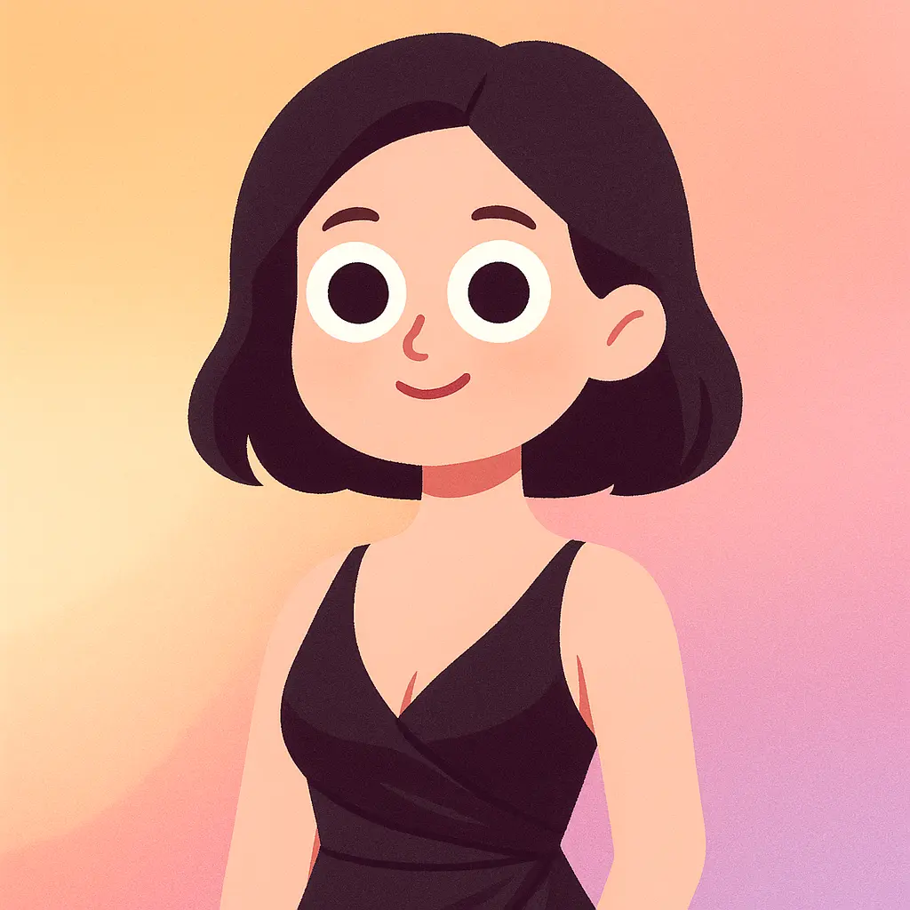 Funny cartoon portrait of women