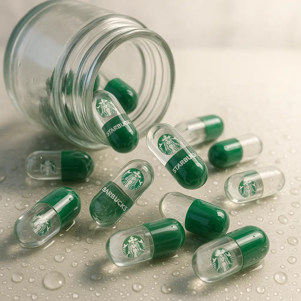 Glass capsule of starbucks