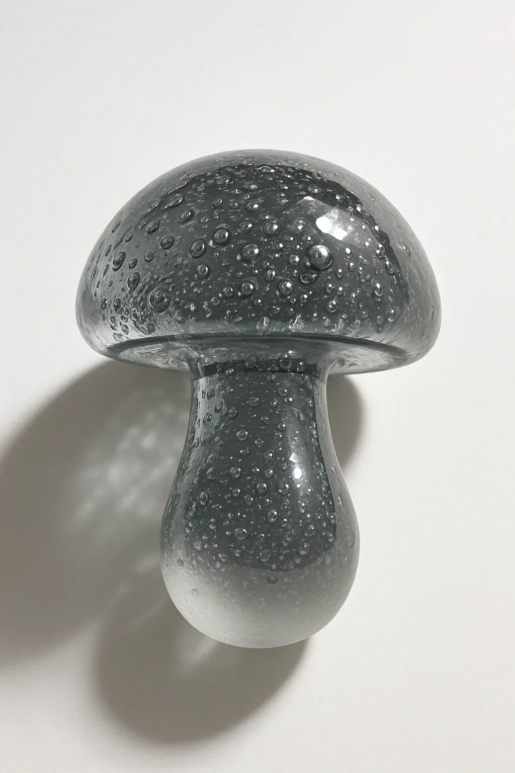 Translucent glass mushroom