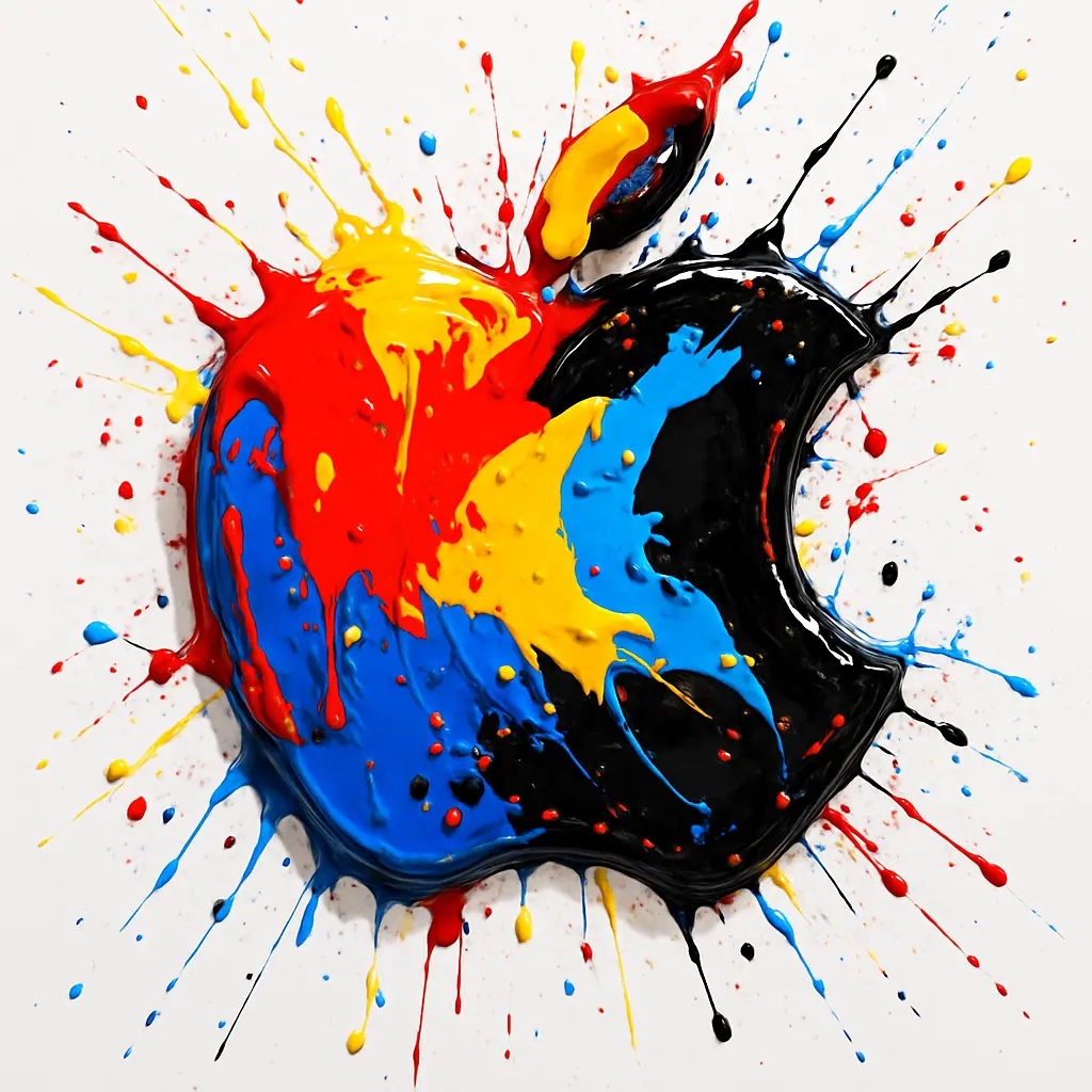 Splash paint style apple logo