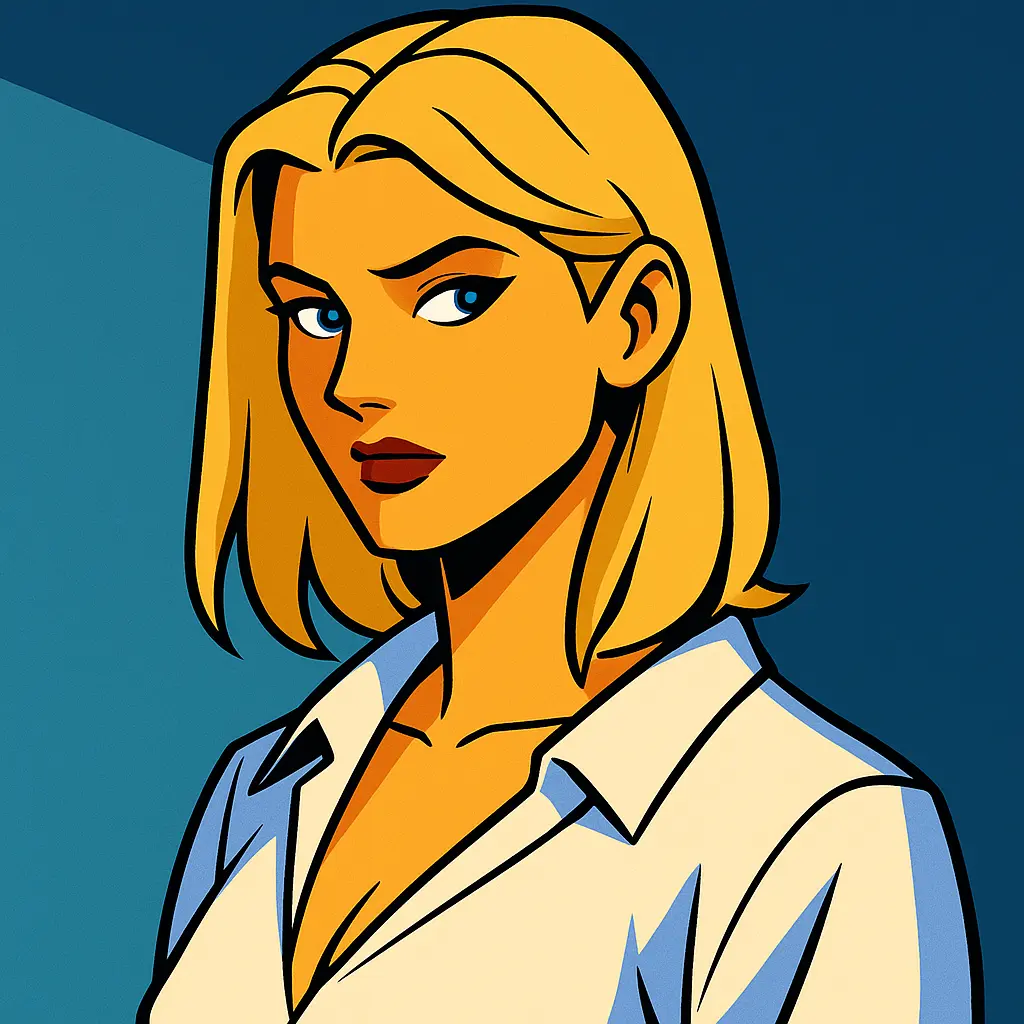 90s cartoon style women headshot