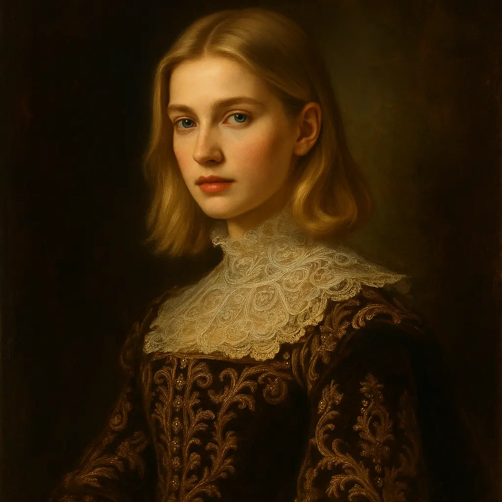 19th oil painting women headshot