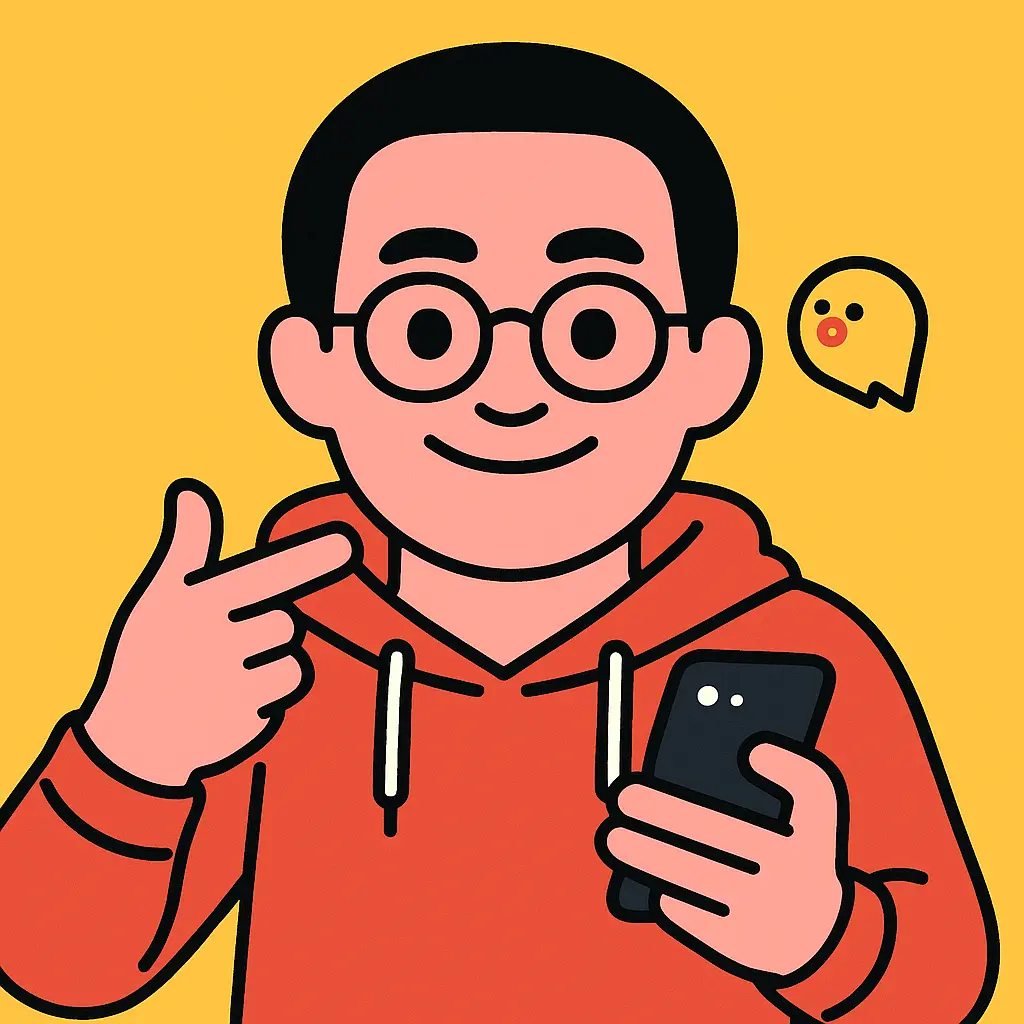 Flat cartoon portrait