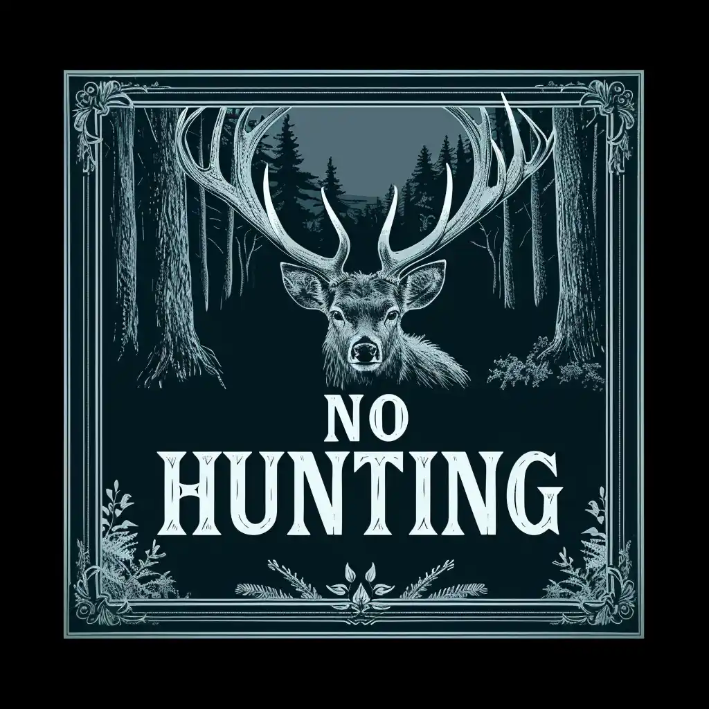 No Hunting Framed Logo
