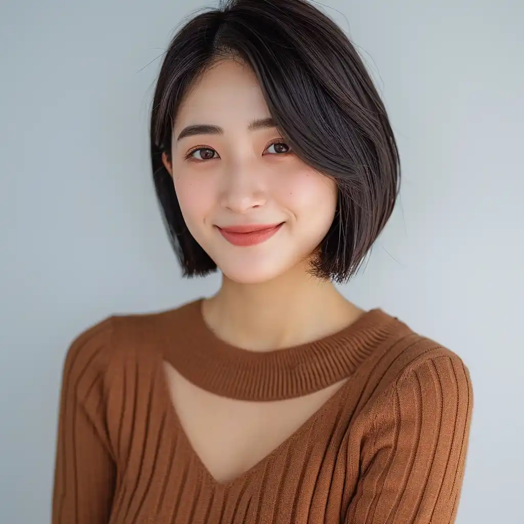 Korean Woman Bob Cut
