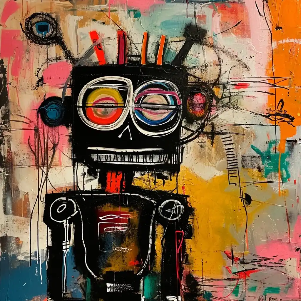 Basquiat-inspired Robot Art