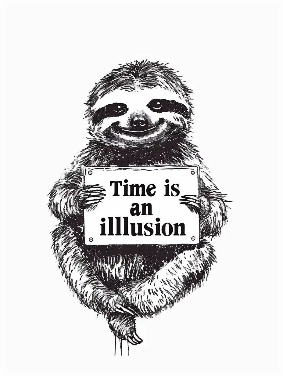 Stencil Sloth Banksy Style