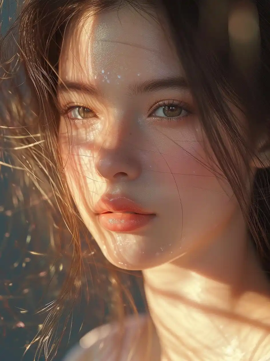 Mixed-Race Girl Delicate Beauty