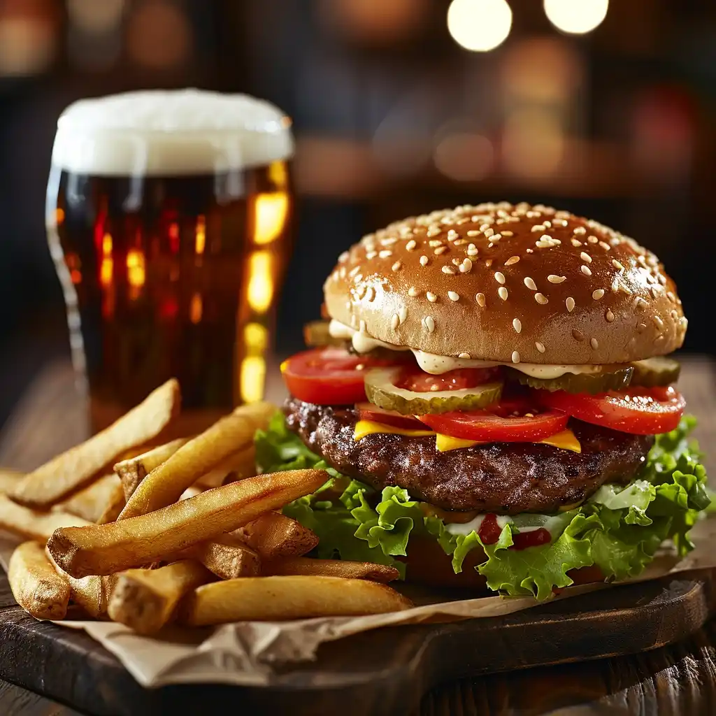 Food Still Life Double Whopper  Fries