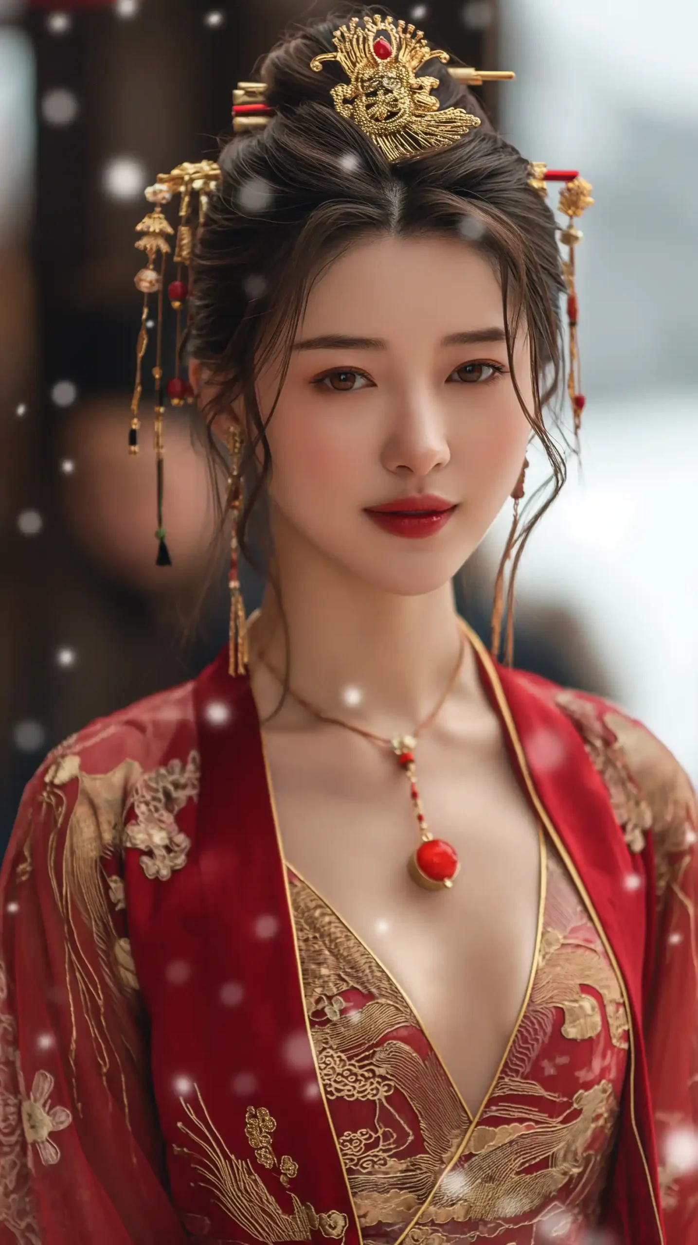 Tang Dynasty Beauty in Red