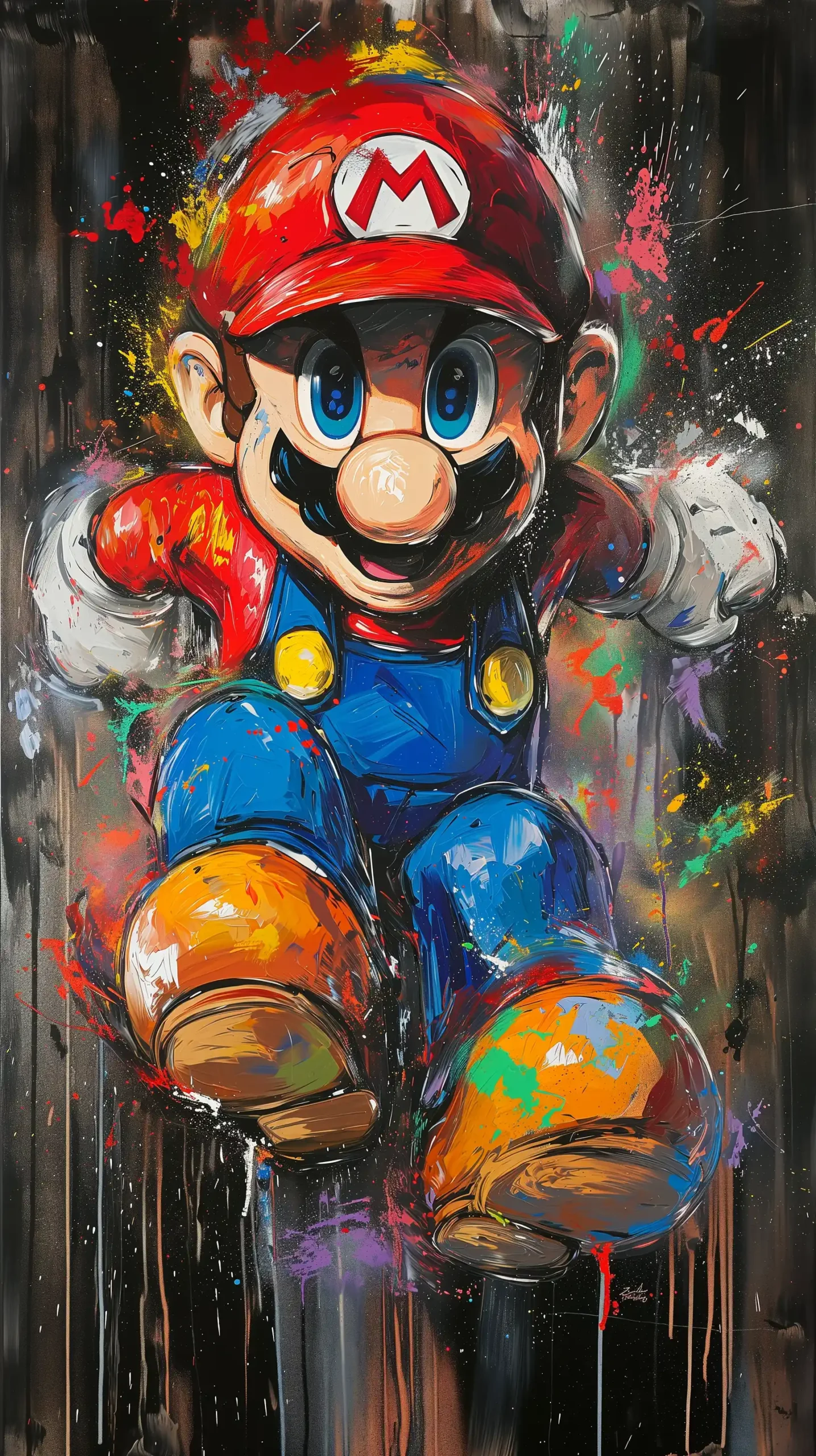 Abstract Mario Dark Splashes