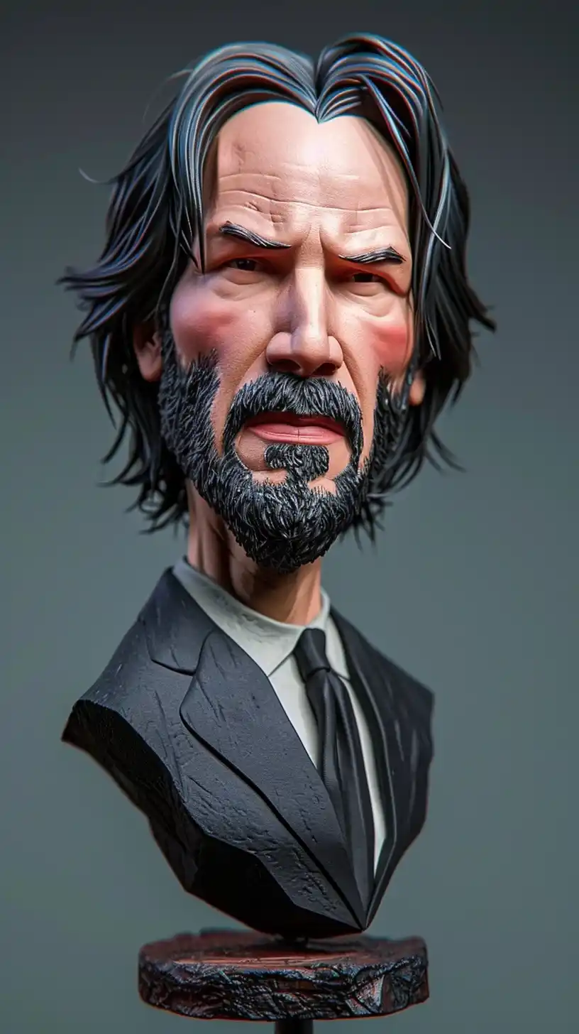 Extreme Caricature Keanu Reeves
