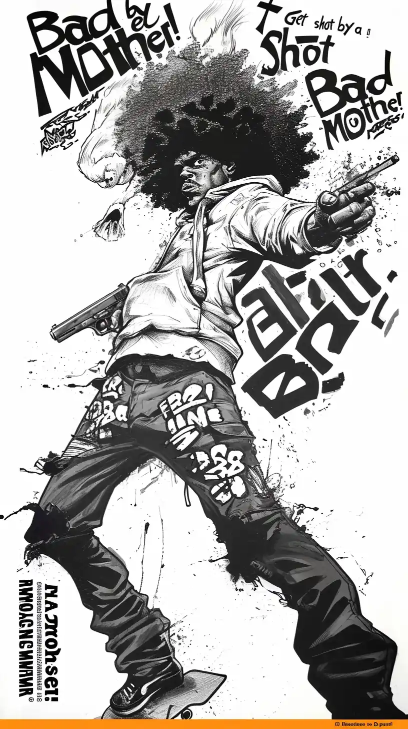 Punk Skateboarder with Gun