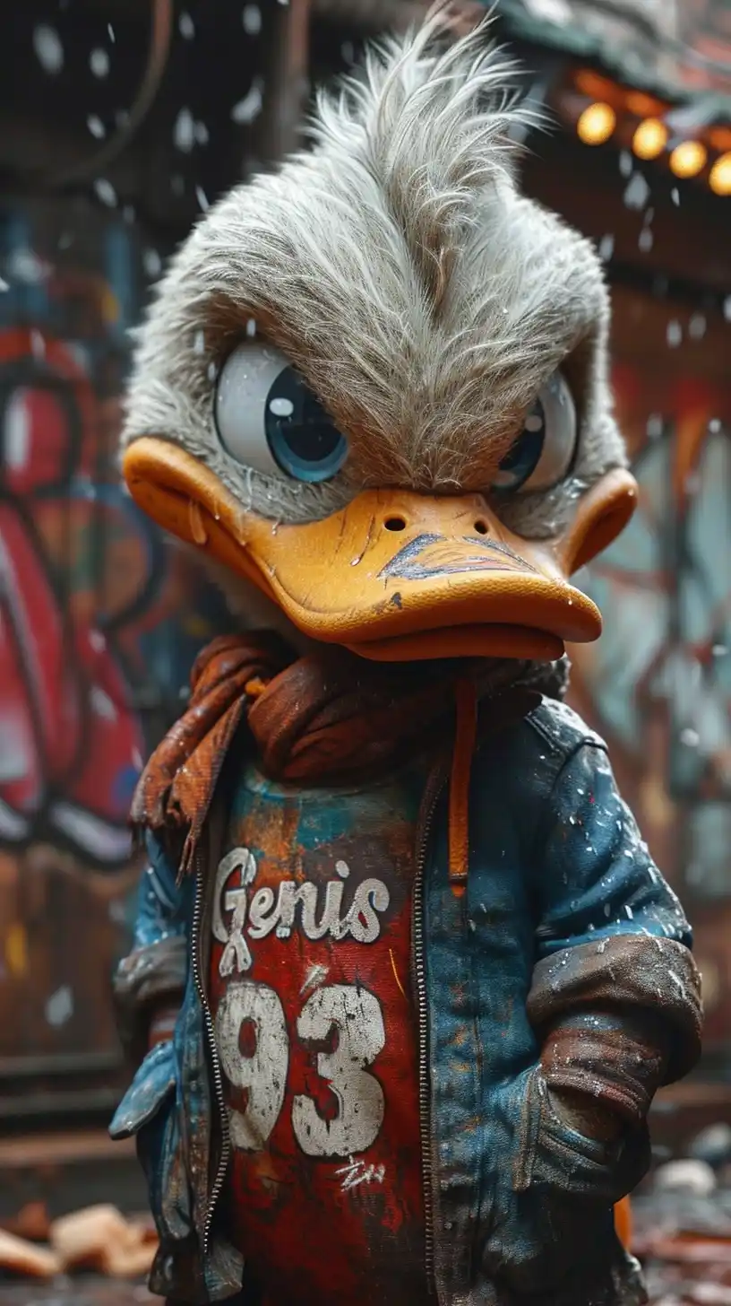 Raw Zombie Duck Cityscape