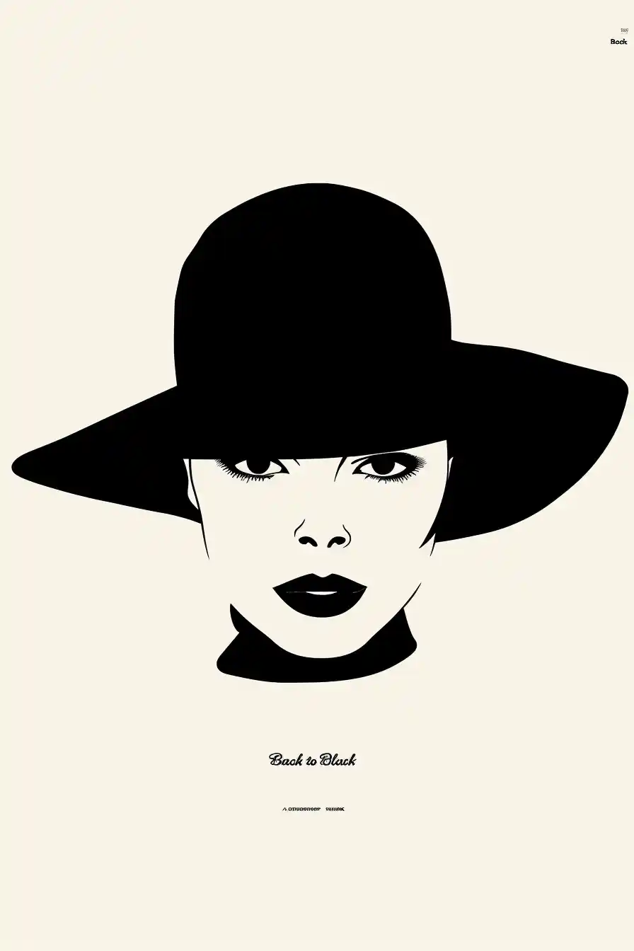 Minimalist Woman Back to Black