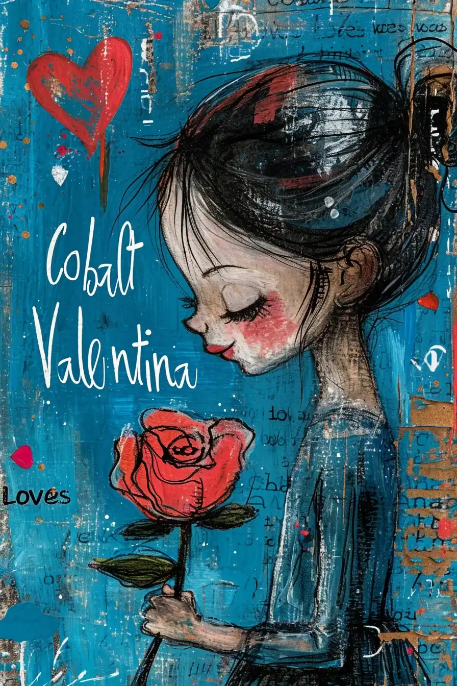 Scribbled Love Cobalt and Valentina