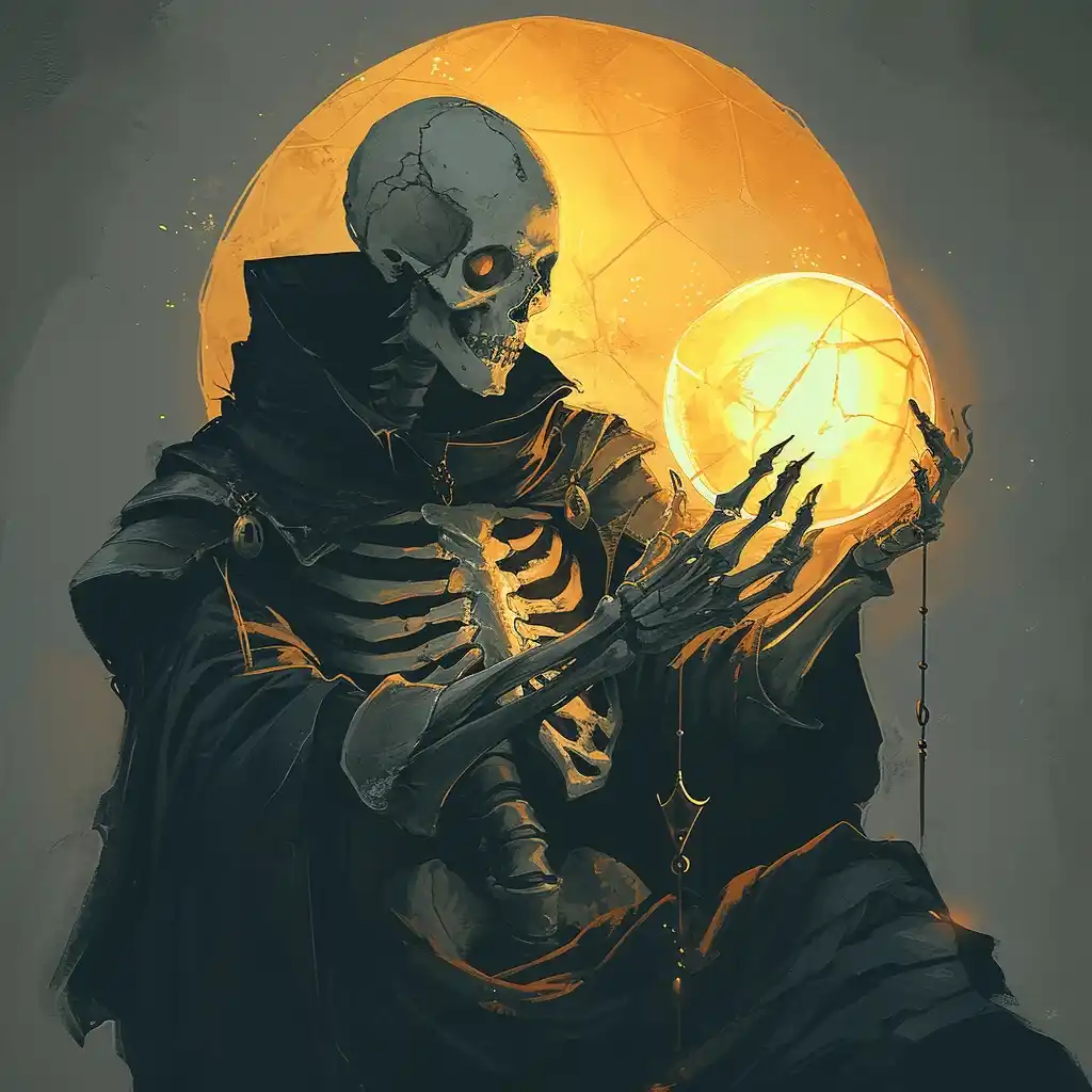 Anime Daemon Skeleton Bishop