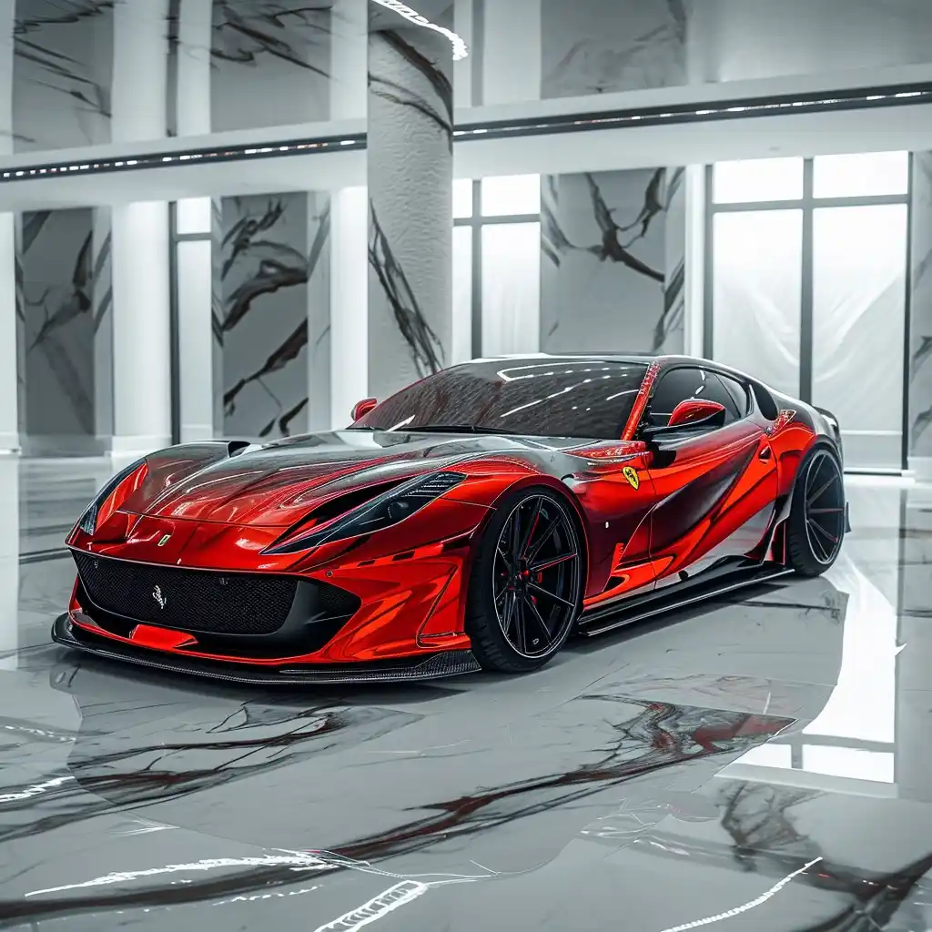 Futuristic Red Ferrari