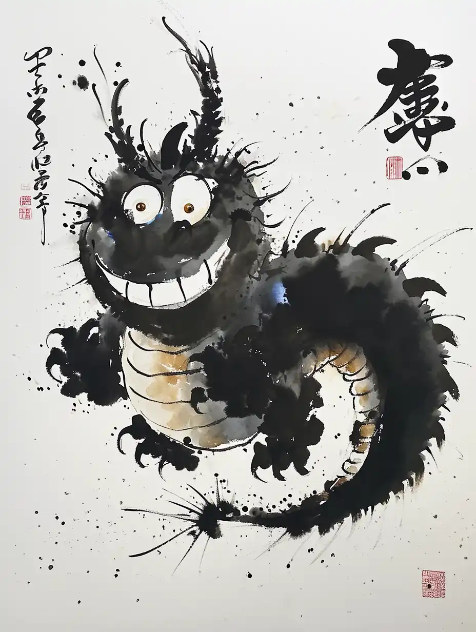 Ink Dragon by Wu Guanzhong
