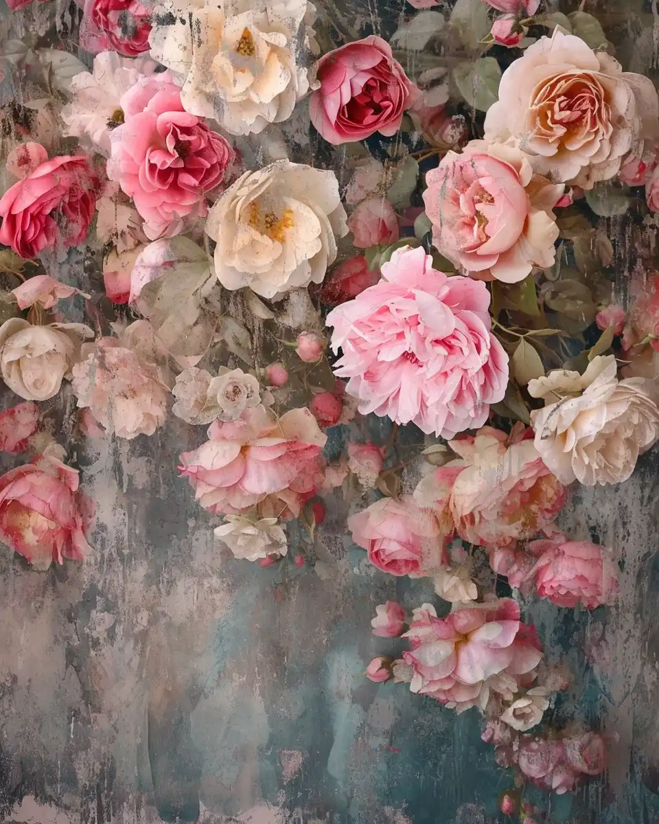 Shabby Chic Floral Wallpaper