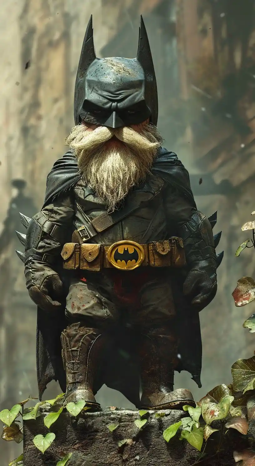 Gnome Batman Stylized Garden