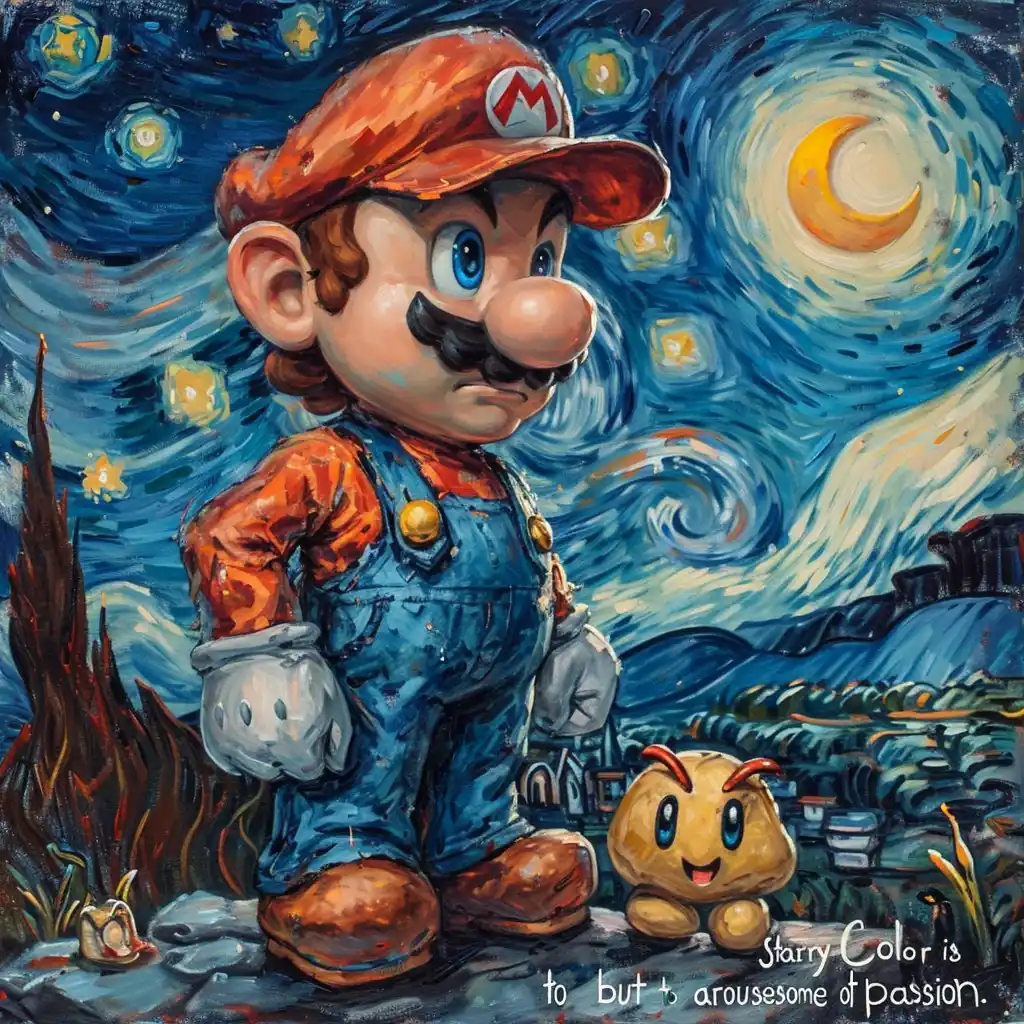 Starry Night Mario