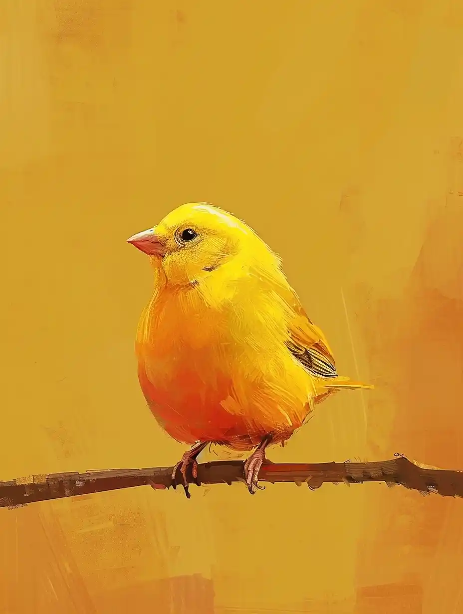 Flat Shaded Yellow Bird