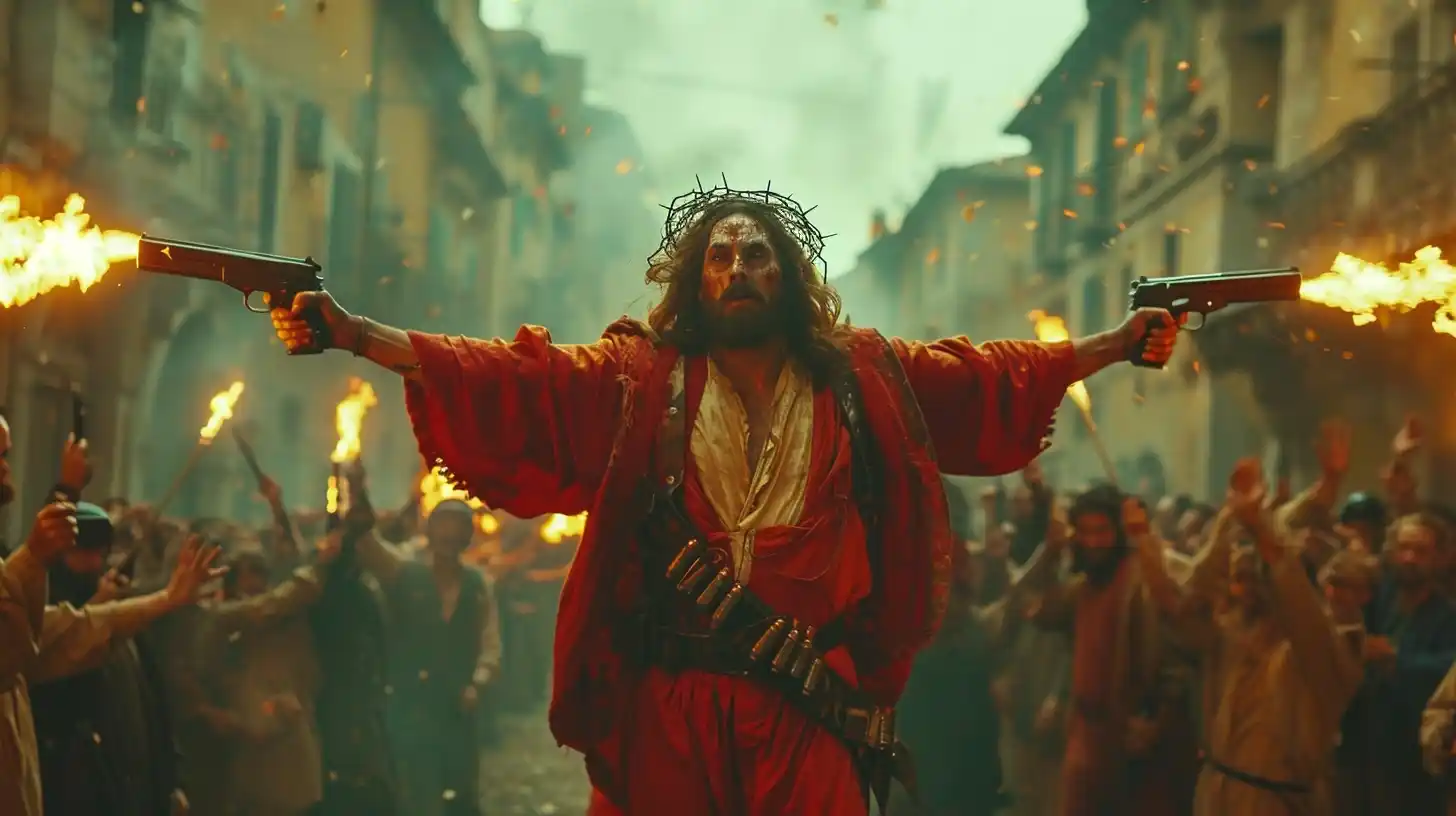 Parachuting Jesus Cinematic Action