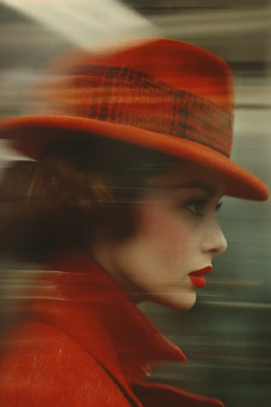 Red Girl in Motion