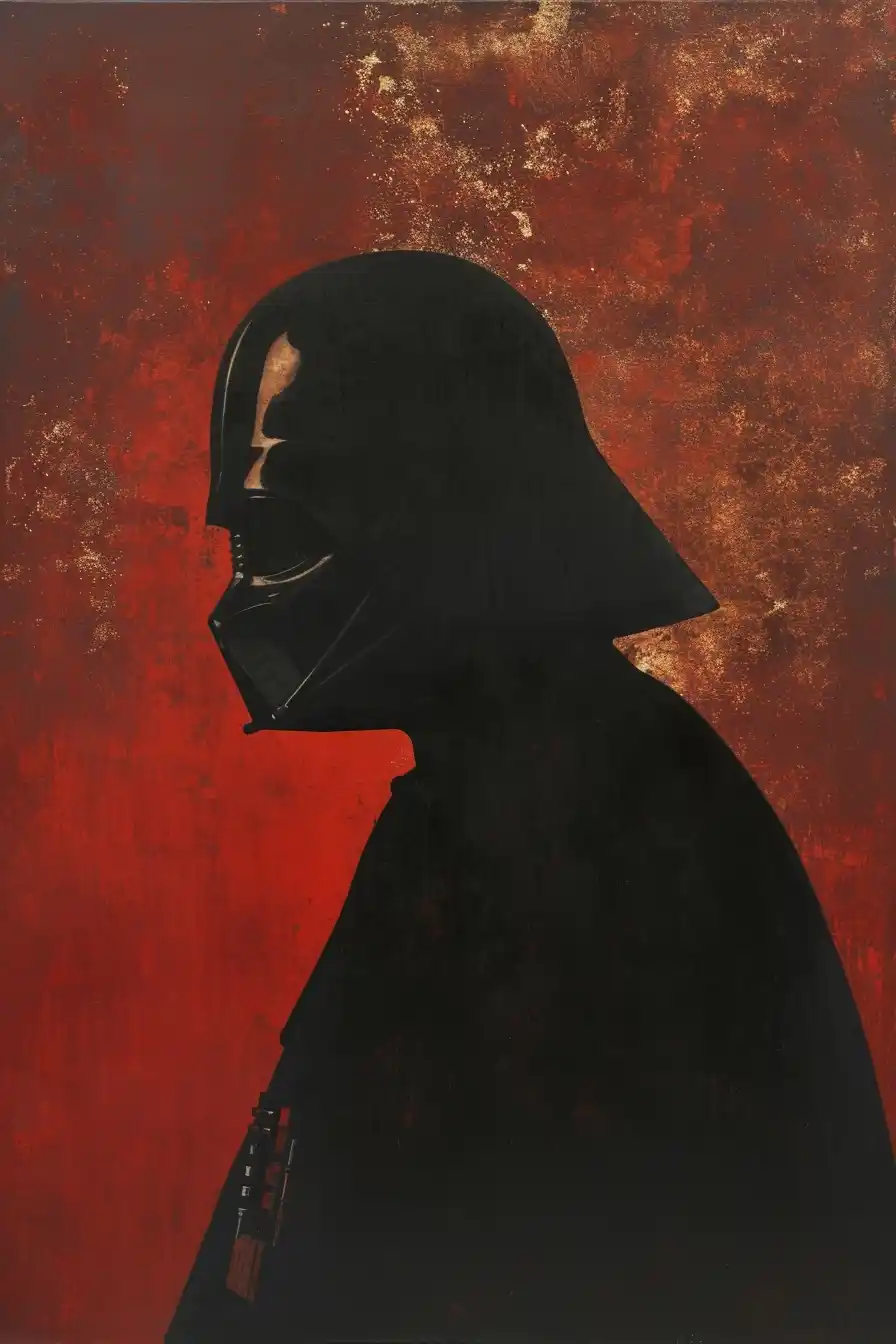 Oil Painting of Darth Vader by Lon Spilliaert