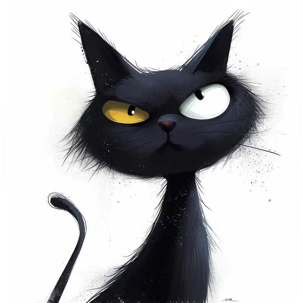 Cartoon Black Cat
