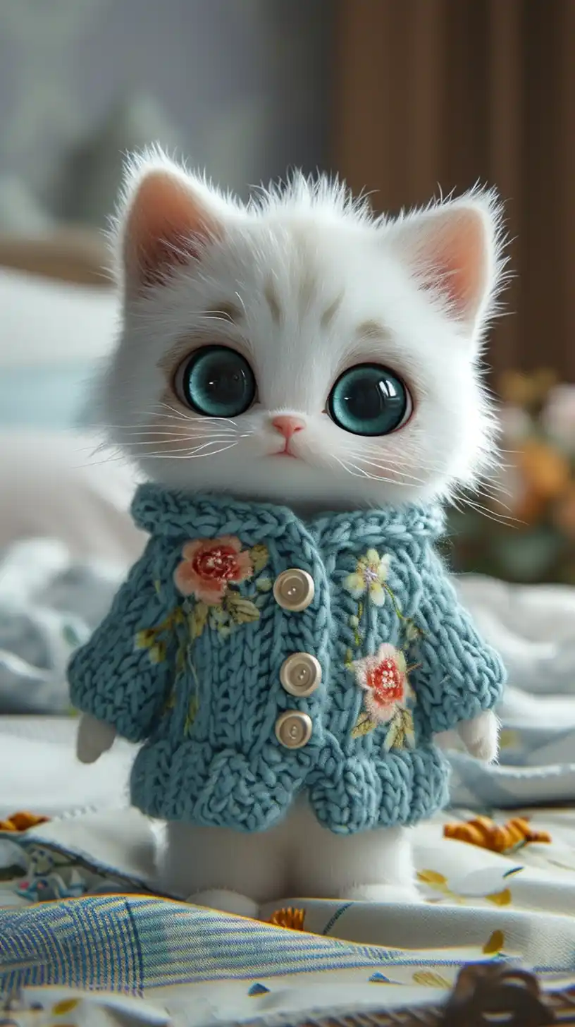 Realistic Cute Kitten