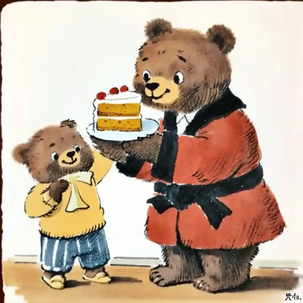 Fancy Cake with Daddy Bear
