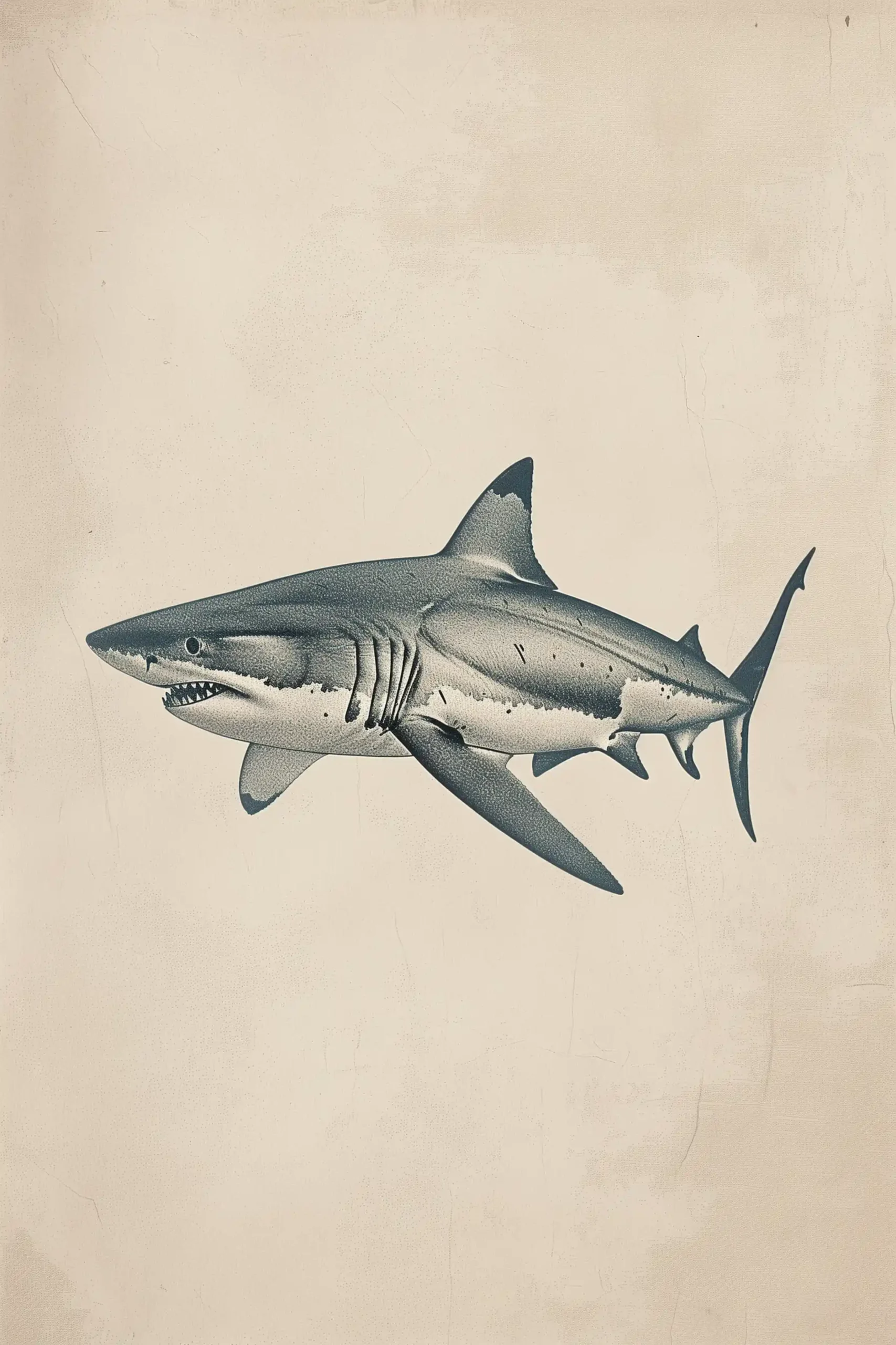 Vintage Shark Poster