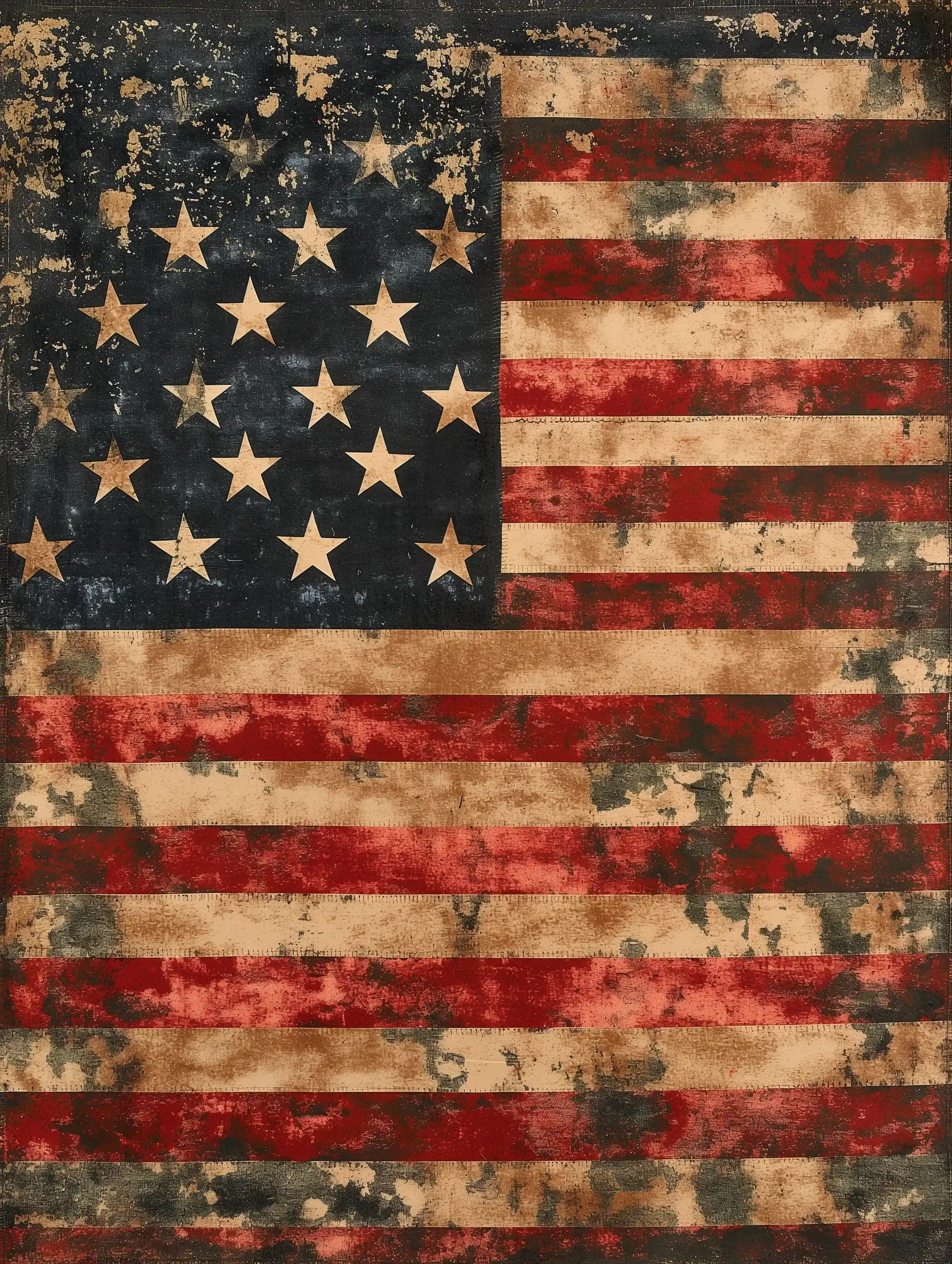 Textile American Flag Realism