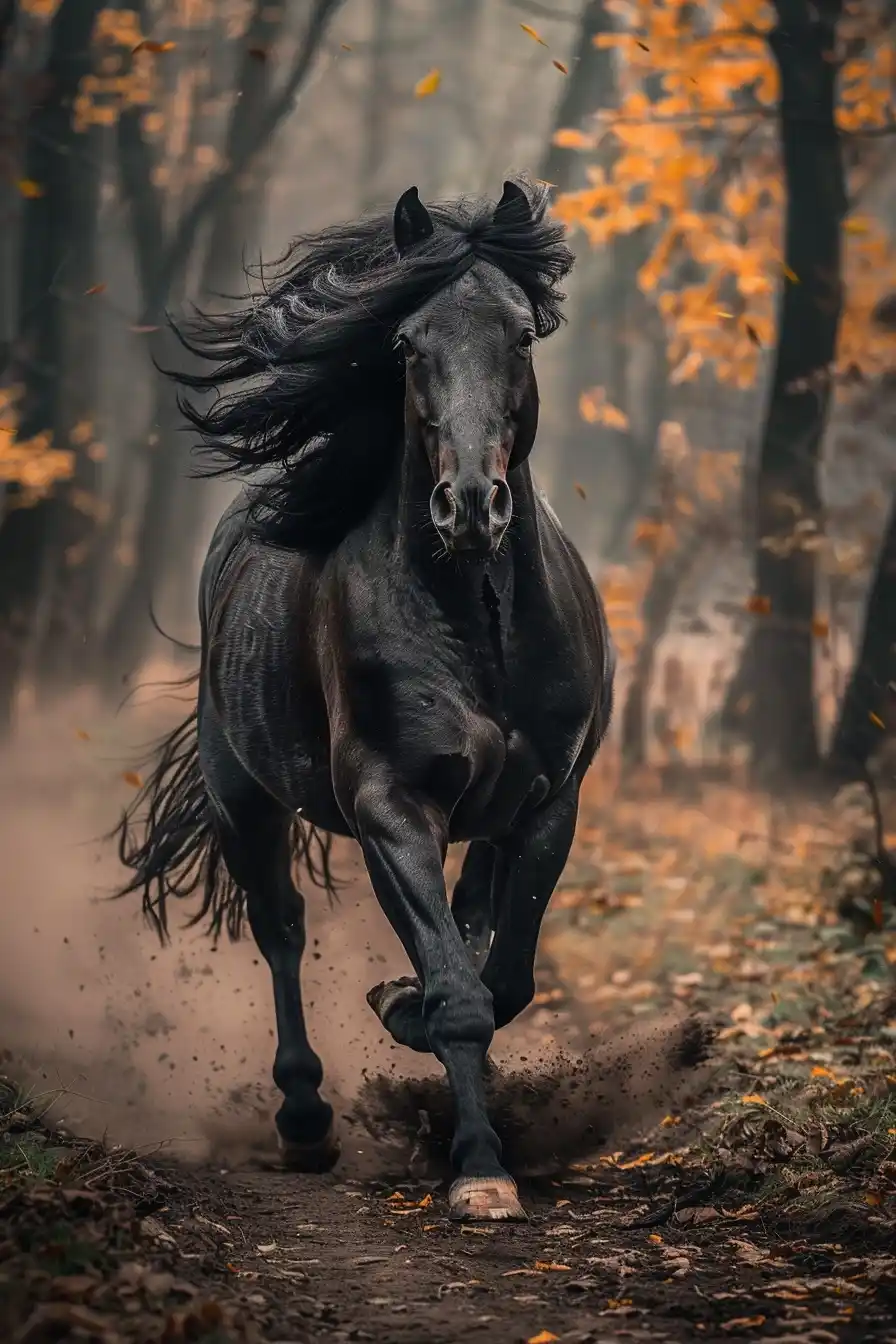 Friesian Horse Gallop Study